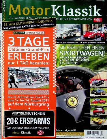 Deckblatt Motor Klassik (08/2011)